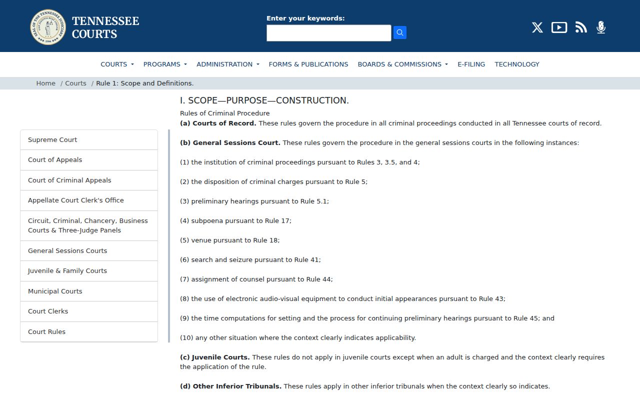 Cocke County criminal court docket access rule