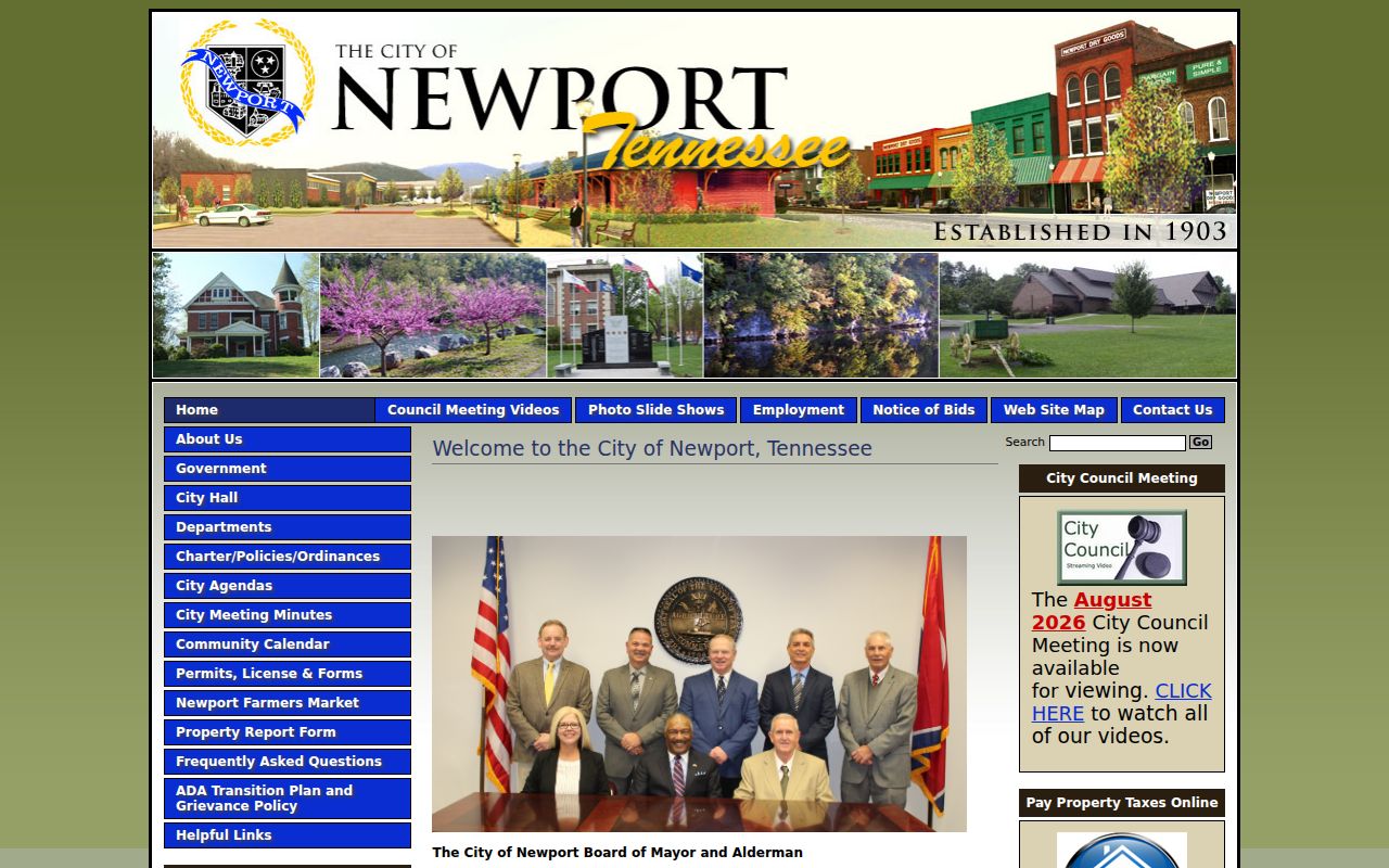 Newport court records route on the official city website